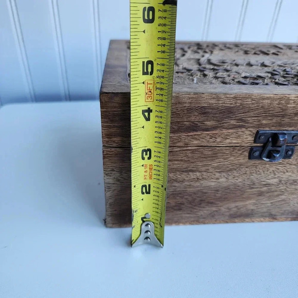 Wooden Box Home Picture Trinket Jewlery Storage Box 9"x7"×4" - Picture 5 of 8